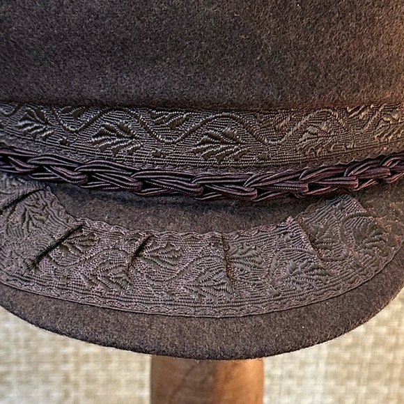 🌟HP🌟VTG 1970s-80s Authentic Brown Wool Blend Greek Fisherman Cap 7 1/2 - Picture 5 of 13